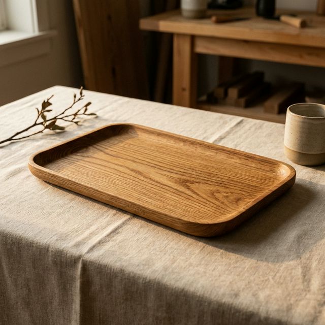 Hand-carved Oak Tray